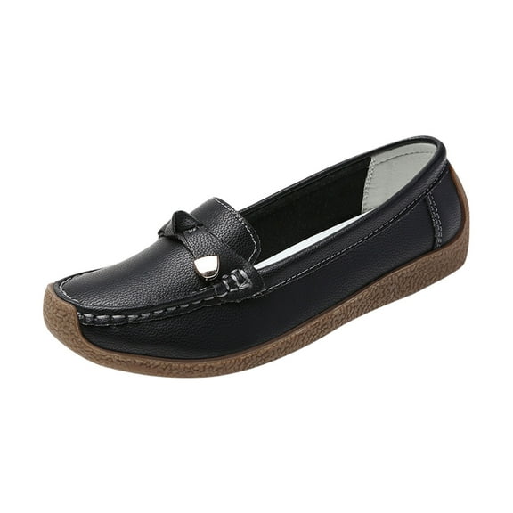 Women's Loafer Shoes Leisure Slip On Work Shoes Comfort Walking Flats Women's Wide Width Loafers Comfort Slip on Shoes Walking Shoes for Ladies Driving Shoe