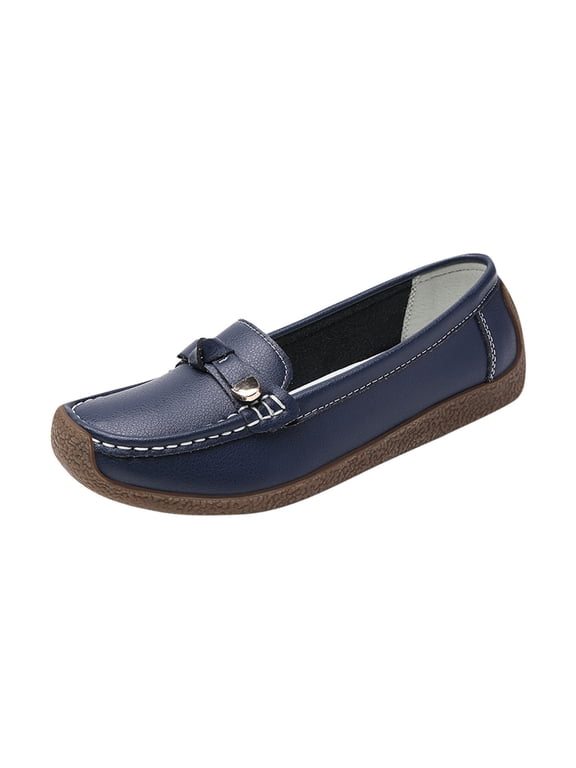 Women's Loafer Shoes Leisure Slip On Work Shoes Comfort Walking Flats Women's Wide Width Loafers Comfort Slip on Shoes Walking Shoes for Ladies Driving Shoe