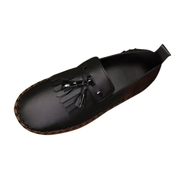Women's Loafers with Arch Support Casual Non Slip Breathable Orthopedic Flats with Tassel Comfortable Low-Top Lightweight Memory Foam Boat Pointed Toe Shoes for Gym Travel Work