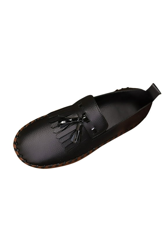 Women's Loafers with Arch Support Casual Non Slip Breathable Orthopedic Flats with Tassel Comfortable Low-Top Lightweight Memory Foam Boat Pointed Toe Shoes for Gym Travel Work
