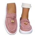 thumbnail image 1 of Women's Loafers with Breathable Leather Like Upper Casual Women’s Shoes For Daily Wear Soft Suede On Style Versatile Footwear For All Seasons Comfortable Flat Design For Pairing With Jeans, 1 of 9