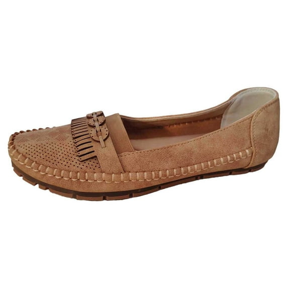 Women's Loafers for Business Casual Environments Casual Shoes On Loafers Comfortable Soft Sole Color Leather Driving With Tassel Fashion Footwear For Ladies