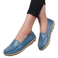 thumbnail image 1 of Women's Loafers Casual Wild Driving Flats Soft Leather Non Slip Walking Shoes Comfortable Slip On Sneakers, 1 of 4
