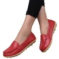 thumbnail image 1 of Women's Loafers Casual Wild Driving Flats Soft Leather Non Slip Walking Shoes Comfortable Slip On Sneakers, 1 of 4