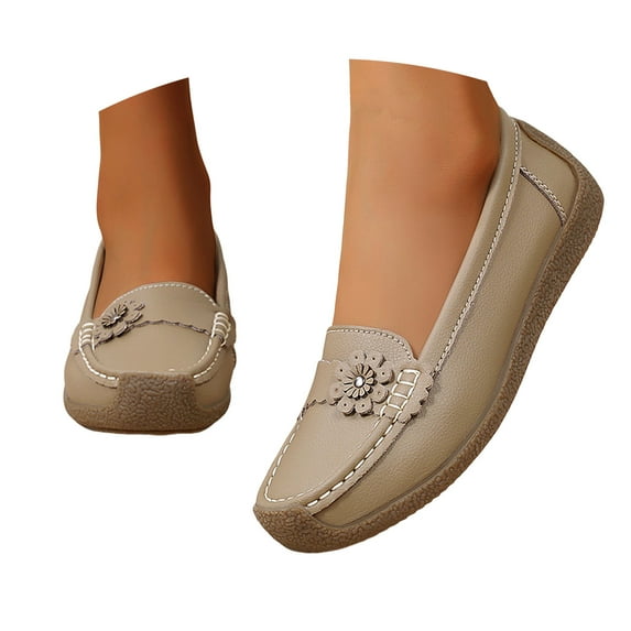 Women's Loafers Comfort Slip on Flat Work Dress Shoes Business Casual Nurse Penny Moccasins for Driving Walking