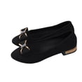 thumbnail image 1 of Women's Loafers Comfortable Fashion Flats Shoes for Women Womens Chunky Low Heel Pumps Suede Dress Flats Shoes Work Business Office Shoes, 1 of 9
