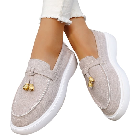 Women's Loafers Comfortable for Weekend Getaways Casual Women’s Shoes For Daily Wear Soft Suede On Style Versatile Footwear For All Seasons Comfortable Flat Design For Pairing With Jeans