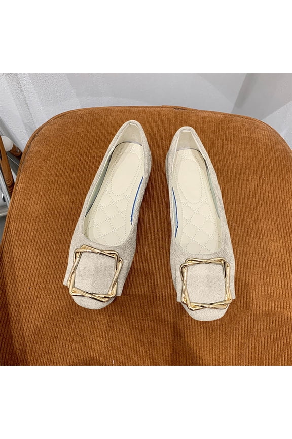 Women's Loafers Slip On Lightweight Casual Flat Knit Sandals Breathable Ballet Shoes Round Toe Ballerinas Dress Shoe Pumps Low Wedge Comfort Wide Width Flats Walking Trainers Beige 5.5