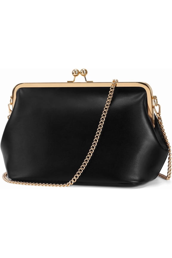 Women's  Lock Crossbody Bag PU Medium Handbags  Clasp Crossbody  Bags Tote Purse Messenger Handbag