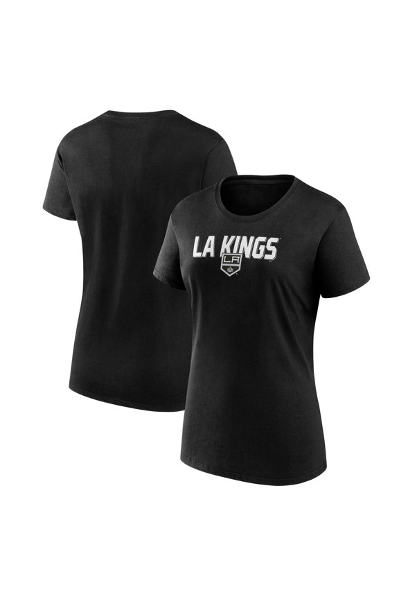 Women's Logo Athletic Black Los Angeles Kings Launch Scoop Neck T-Shirt