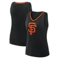 thumbnail image 1 of Women's Logo Athletic Black San Francisco Giants Stellar Win V-Neck Tank Top, 1 of 3