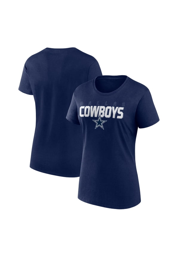 Women's Logo Athletic Navy Dallas Cowboys Lean T-Shirt