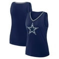 thumbnail image 1 of Women's Logo Athletic Navy Dallas Cowboys Stellar Win V-Neck Tank Top, 1 of 3
