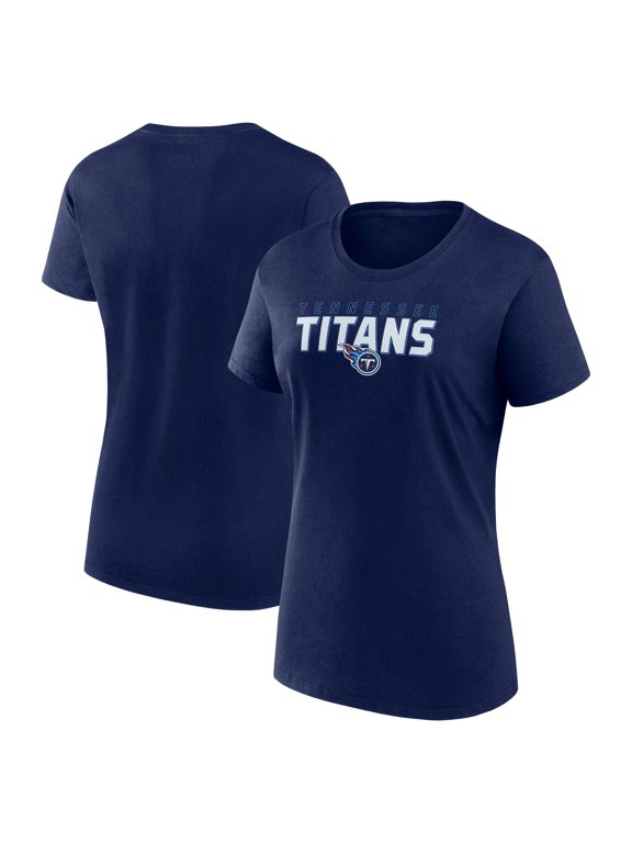 Women's Logo Athletic Navy Tennessee Titans Lean T-Shirt