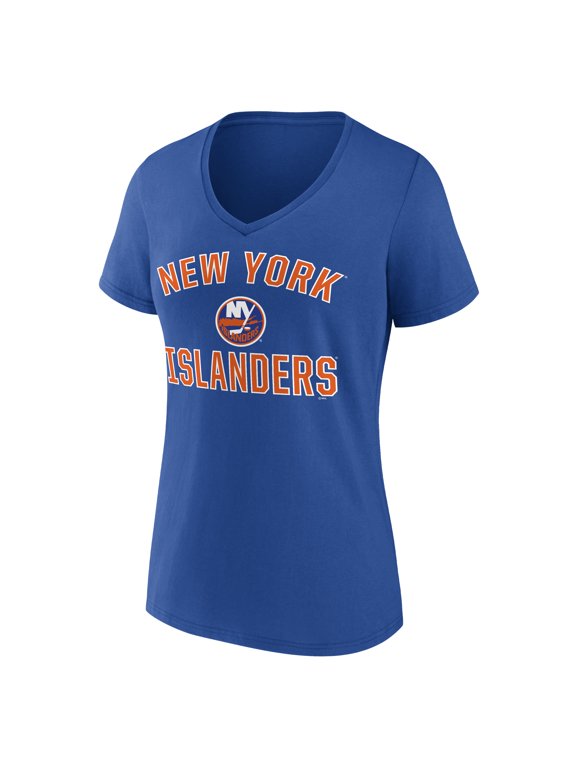 Women's Logo Athletic Royal New York Islanders Arch Victory V-Neck T-Shirt