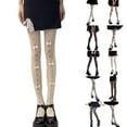 thumbnail image 1 of Women's Lolita Tights with Bows Gothic Lace Mesh Halloween Stockings, 1 of 3