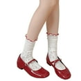 thumbnail image 1 of Women's LolitasSocks Frilly Sheer SocksTransparents Ankle Socks Dress Socks Sweet Lace Meshes Socks Gifts, 1 of 21