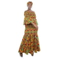 thumbnail image 1 of Kente Long Smocked Fish Tail Dress, 1 of 7