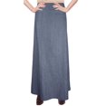 thumbnail image 1 of Women's Long Ankle Length Denim A-Line Panel Skirt, 1 of 10