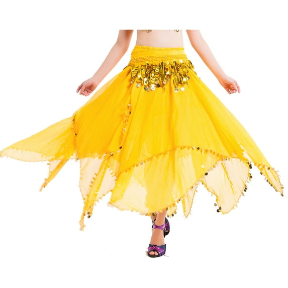 Women's Long Belly Dance Practice Wear Equipment Skirts for Occasion