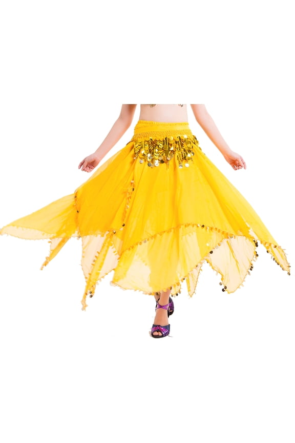 Women's Long Belly Dance Practice Wear Equipment Skirts for Occasion