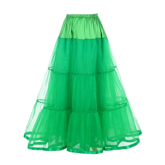 Women's Long Bridal Petticoat Big Wing Boneless Bride Wedding Dance Underskirt Dress Puff Skirt Petticoat Skirt