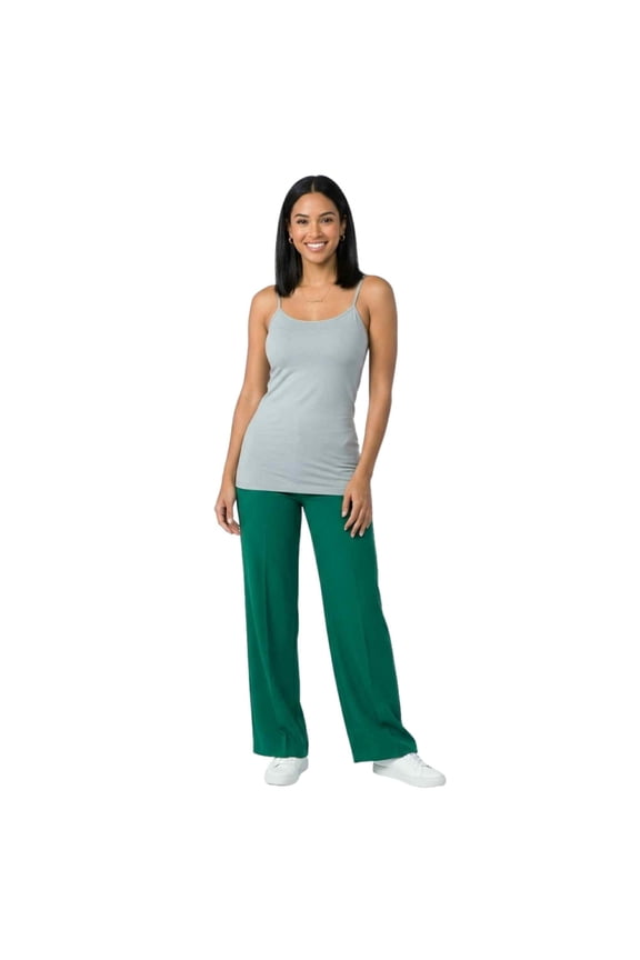 Women's Seamless Long Spaghetti Strap Camisole Top Gray One Size