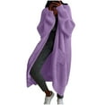 thumbnail image 1 of Women's Long Cardigan Coats Cable Knit Casual Open Front Long Sleeve Loose Sweater Coat with Pockets (M, Brown), 1 of 3