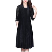 Dress Long Black Cardigan