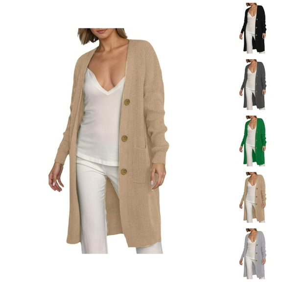 Women's Long Cardigan Sweater Oversized Knit Open Front Coat Soft Comfortable Loose Fit Fall Winter Fashion Outerwear Casual Layering Piece Cardigan Sweaters for Women