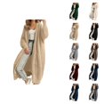 thumbnail image 1 of Women's Long Cardigan Sweater Oversized Knit Open Front Coat Soft Loose Fit Fall Winter Fashion Outerwear Casual Comfortable Cardigan Sweaters for Women, 1 of 2