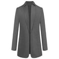 thumbnail image 1 of Women's Long Cardigans Sweater Coat Warm Trench Coatigan Blazer Jacket Coat (Dark Gray L), 1 of 6
