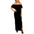 thumbnail image 1 of Women's Long Cool Woman Off the Shoulder Dress, 1 of 4