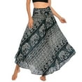 thumbnail image 1 of Women's Long Cover Up Skirt High Waisted Boho Skirt Ankle Length Summer Halter Midi Dress Flowy Gypsy Handkerchief Black Small-Large, 1 of 4