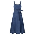 thumbnail image 1 of Women's Long Denim Elegant Strap Dress Casual Jumpsuit Comfortable Stylish Fashionable Boho Summer Outfit, 1 of 2