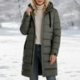 thumbnail image 1 of Women's Long Down Coat Parka Jacket (Green L), 1 of 8