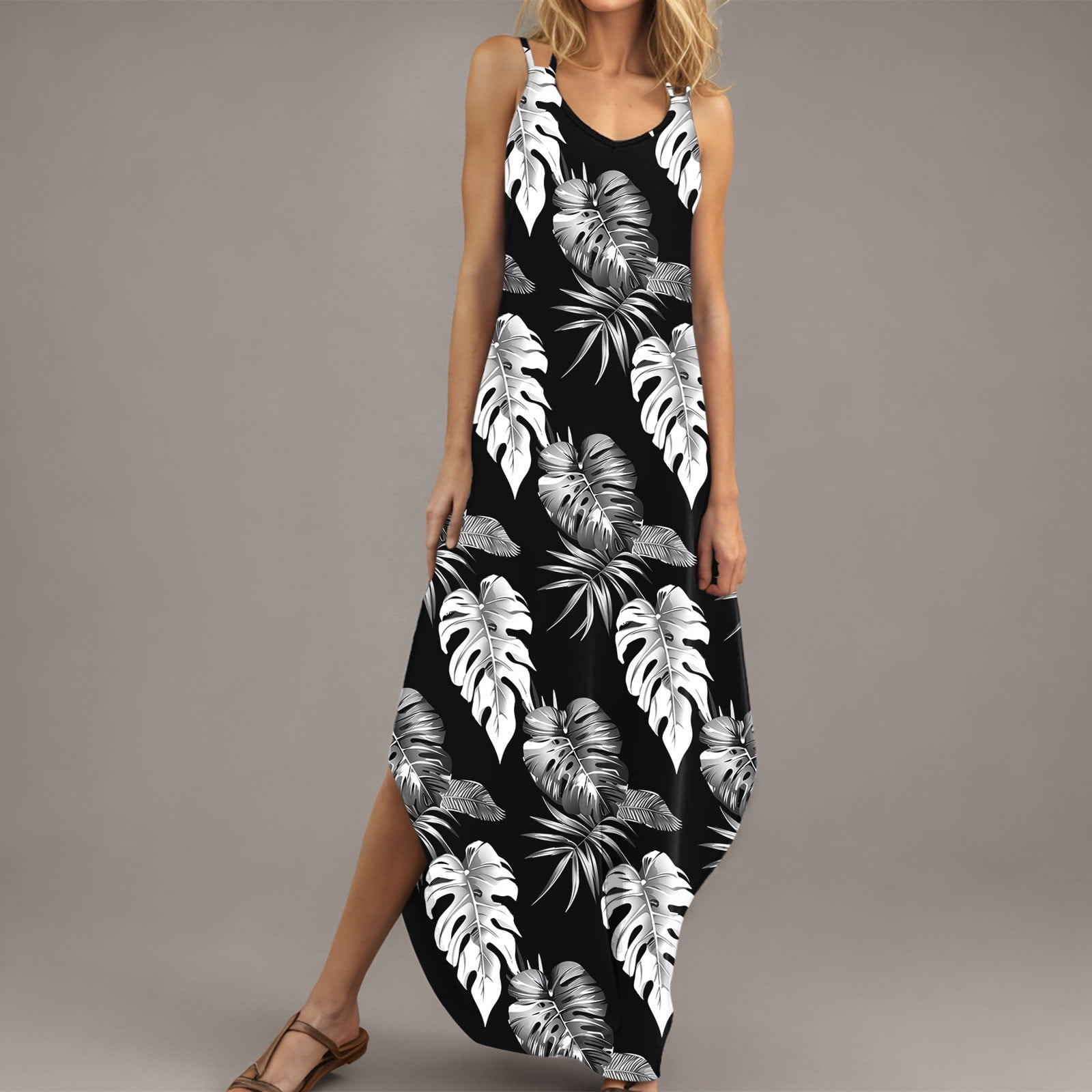 ALAZA Chocolate Chip Cookies Women's Summer Dress - Sleeveless With Pockets XXL