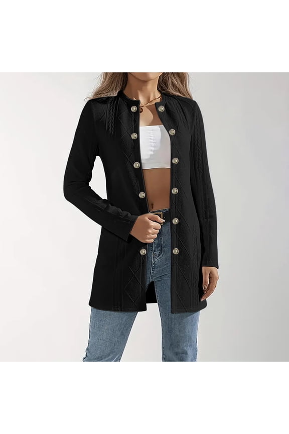 Women's Long Dressy Cardigan Sweaters Lightweight Duster Coat Black XXL