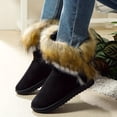 thumbnail image 1 of Women's Long Faux Fur Anti-Slip Plush Warm Boots, Comfortable Soft Warmth, Superfine Fiber Upper And Inner, Rubber Sole, Low Platform Heel, 1 of 7