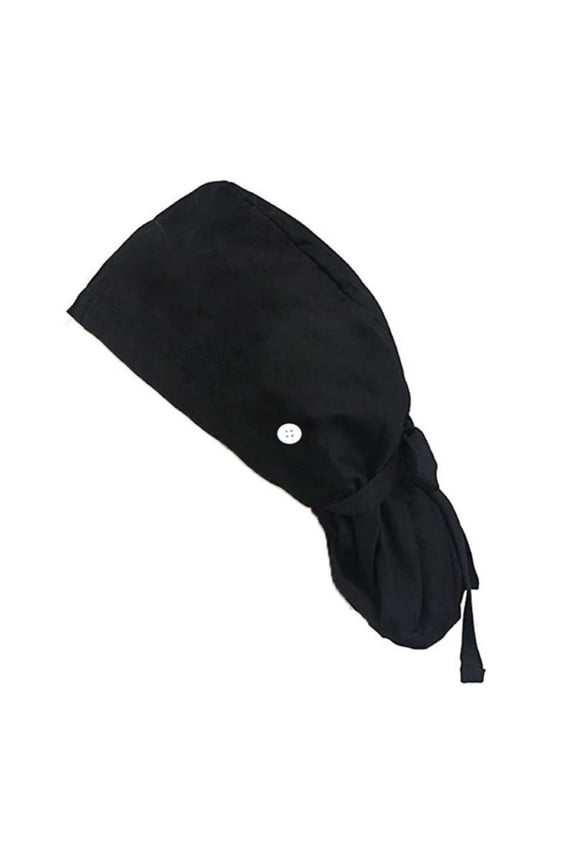 Women’s Long Hair Adjustable Solid Color Scarf Hat, Operating Room Sanitary Surgical Cap for Nurse Doctor Chef Kitchen Work