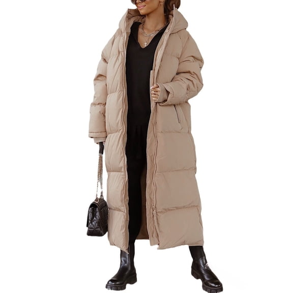 Women’s Long Hooded Down Parka – Warm Lightweight Winter Coat with Insulation, Casual Commuter Style
