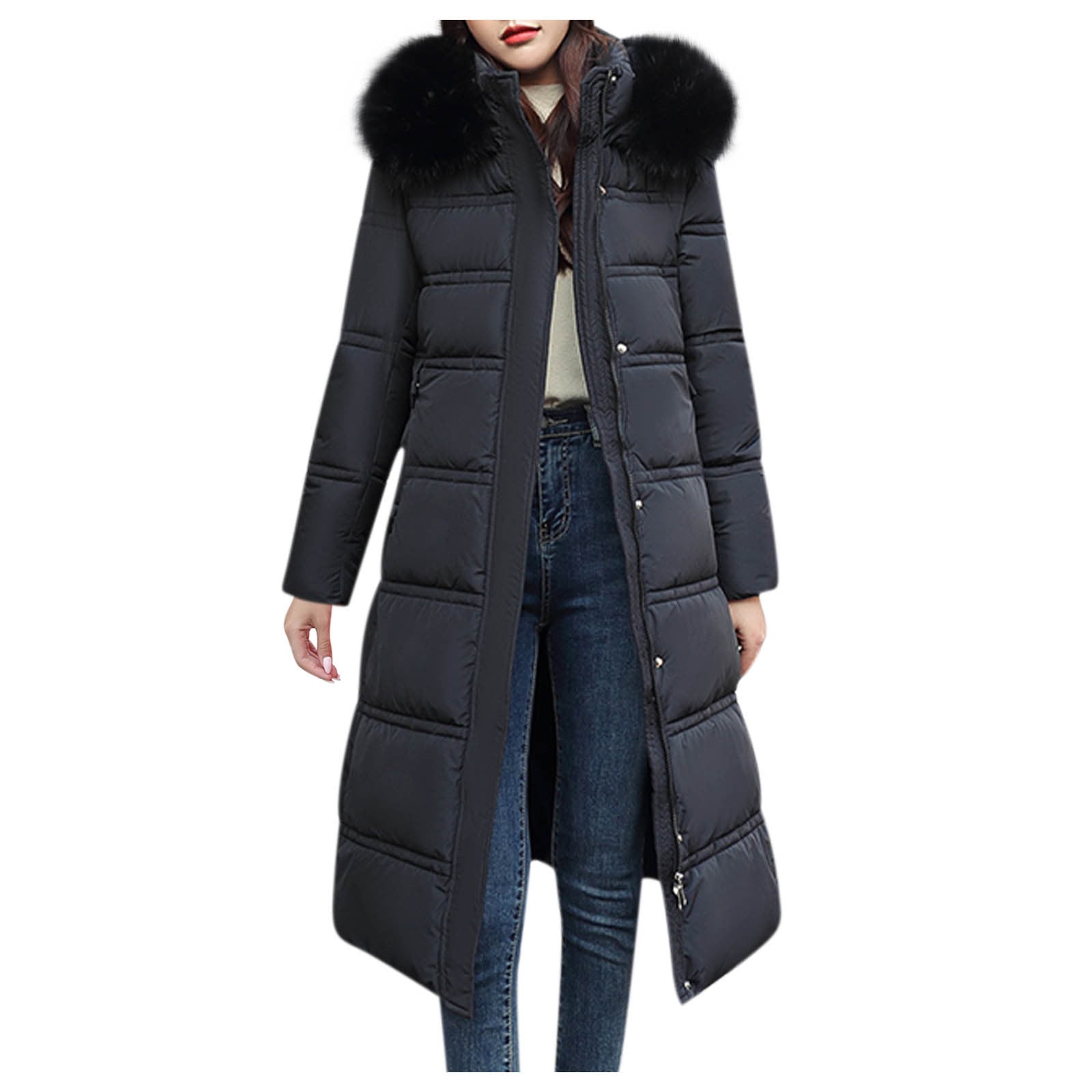 Puffer Coat Macys Womens Black Coats Women's Faux-Fur-Lined Hooded