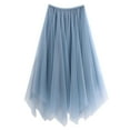 thumbnail image 1 of Women's Long Irregular A Line Skirt Flowy Boho Maxi Skirt with High Waist Comfortable Stretchy Fabric, 1 of 2