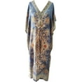 thumbnail image 1 of Women's Long Kaftan Maxi Tunic Caftan Gown Top Night Dress One Size, 1 of 2