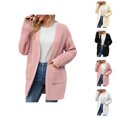 thumbnail image 1 of Women's Long Knit Cardigan Sweater Winter Fall Knit Open Front Cozy Oversized Soft Warm Casual Outwear Cardigan Sweaters for Women, 1 of 2