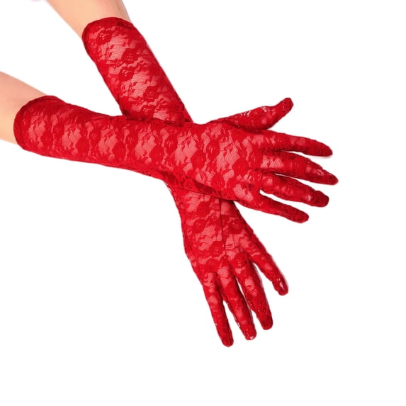 Women's Long Lace Gloves for Formal Dress Tea Party Opera Gloves