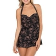 thumbnail image 1 of Women's Long-Length Bra-Sized Halter Tankini Top, 1 of 2