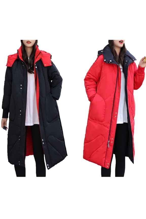 Women's Long Maxi Puffer Jacket Ladies Long Puffer Padded Coat With Front Zip Closure, Winter Longline Padded Jacket Lightweight Ladies Long Body Warmer with Full Sleeve