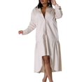 thumbnail image 1 of Women's Long Maxi Shirt Dress – Plus Size Classic Floor Length Solid One Piece, 1 of 3