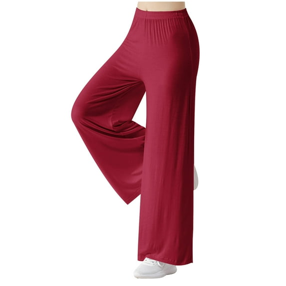 Women's Long Modal Comfy Drawstring Pants Wide Leg Yoga Pants Workout Gym Pants